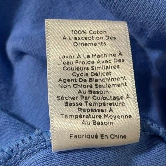 Talbots Shirt Women's Small Short Sleeve Cotton Lace Edging Blue - Picture 7 of 9